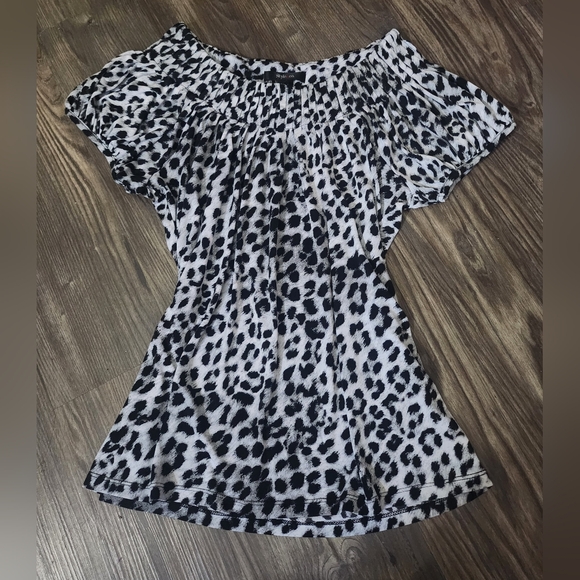 Style & Co. Tops - Style & Co. Black and White Animal Print Blouse